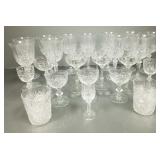 Gp asst cut/ etched glasses incl 11 Stuart goblets
