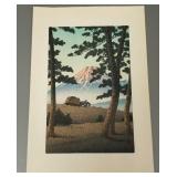 Vintage Hasui Japanese woodblock print-