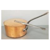 Large heavy copper pot w/ lid- Williams Sonoma,