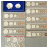 Group U.S. silver half dollars, type sets, etc