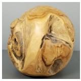 Large sculptural teak wood sphere- 12'H
