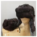 2 Russian fur trapper hats/ ushankas-