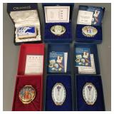 6 Halcyon Days, etc enameled hinged boxes w/