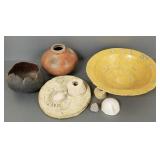 Gp artisan pottery, etc. incl 15" bowl,