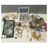 Lg group costume & fashion jewelry incl earrings,