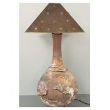 Signed J.S. Wilson studio pottery lamp w/