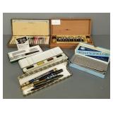 Gp incl a fountain pen, watercolor painting,