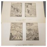 4 Katsushika Hokusai Sumi woodcut illustrations-