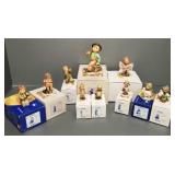 10 Hummel figures w/ boxes incl 1 signed (Pixie) -
