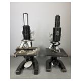 2 vintage microscopes- 1 Bausch & Lombe & 1