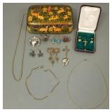 Gp antique, etc jewelry incl some sterling silver