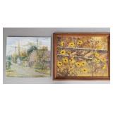 2 vintage signed oil paintings on canvas: Elmer