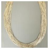 Southwest liquid silver necklace- 22"L; 55g total