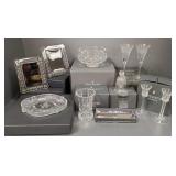 9 Waterford crystal, etc pcs w/ boxes incl