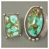 2 artist signed Southwest sterling silver &