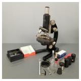 Carl Zeiss microscope in case- 9 3/4"H 14 1/2"W