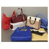 7 designer style purses- asst. sizes