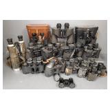 14 pr antique & vintage binoculars incl