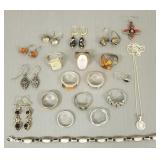 14k gold & cloisonne earrings & gp sterling silver
