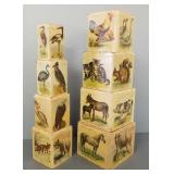 8 pc McLoughlin Bros New York paper litho block