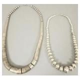 2 Southwest sterling silver bead necklaces w/