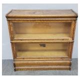Macey 2 section stacking oak bookcase-