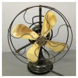 Antique G.E. electric brass blade fan w/ 13" cage