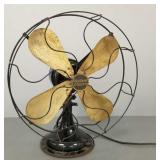 Antique Western Electric brass blade fan w/ 17"