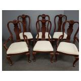 6 Queen Anne style dining chairs- 41"H 20"W- 2