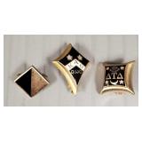3 -10k gold fraternity pins incl Kappa Alpha