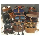 15 asst. binoculars incl Tasco camera binocs,