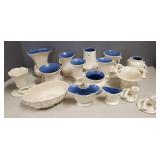 16 pcs vintage Rum Rill, etc. pottery vases, etc.-