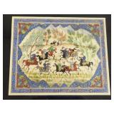Persian miniature painting- 16 1/2"H 18 1/2"W,