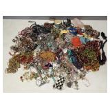 Lg gp asst jewelry incl beaded necklaces, some w/