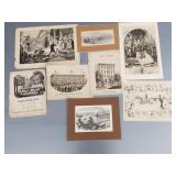 Gp antique ephemera incl St. Paul print