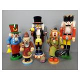 5 German wooden smokers & nutcrackers-