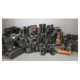 16 pair vintage binoculars incl Nikon (as seen)