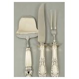3 sterling silver handled serving pcs incl