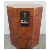Asian exotic wood octagonal tea canister/