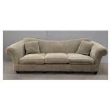 Lg Baker 3-seat upholstered sofa w/ flared arms,
