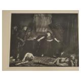 Large pencil signed "Geo Bellows- J.B.B." litho-
