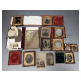 Gp incl antique cased etc photos, autograph album,