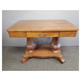 Antique library table w/ drawer- 28 1/2"H 42"W,