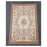 Needlepoint Aubusson pattern rug- approx. 4