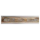 Primitive wooden wagon sign- age unknown - 73"L