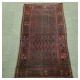 Vintage handtied Baluch carpet- approx 3