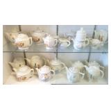 Group vintage Porcelier coffee pots, etc