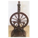 Antique vertical spinning wheel