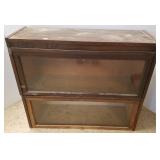 2 oak bookcase sections & 1 top