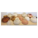 Group of Aladdin, etc glass shades